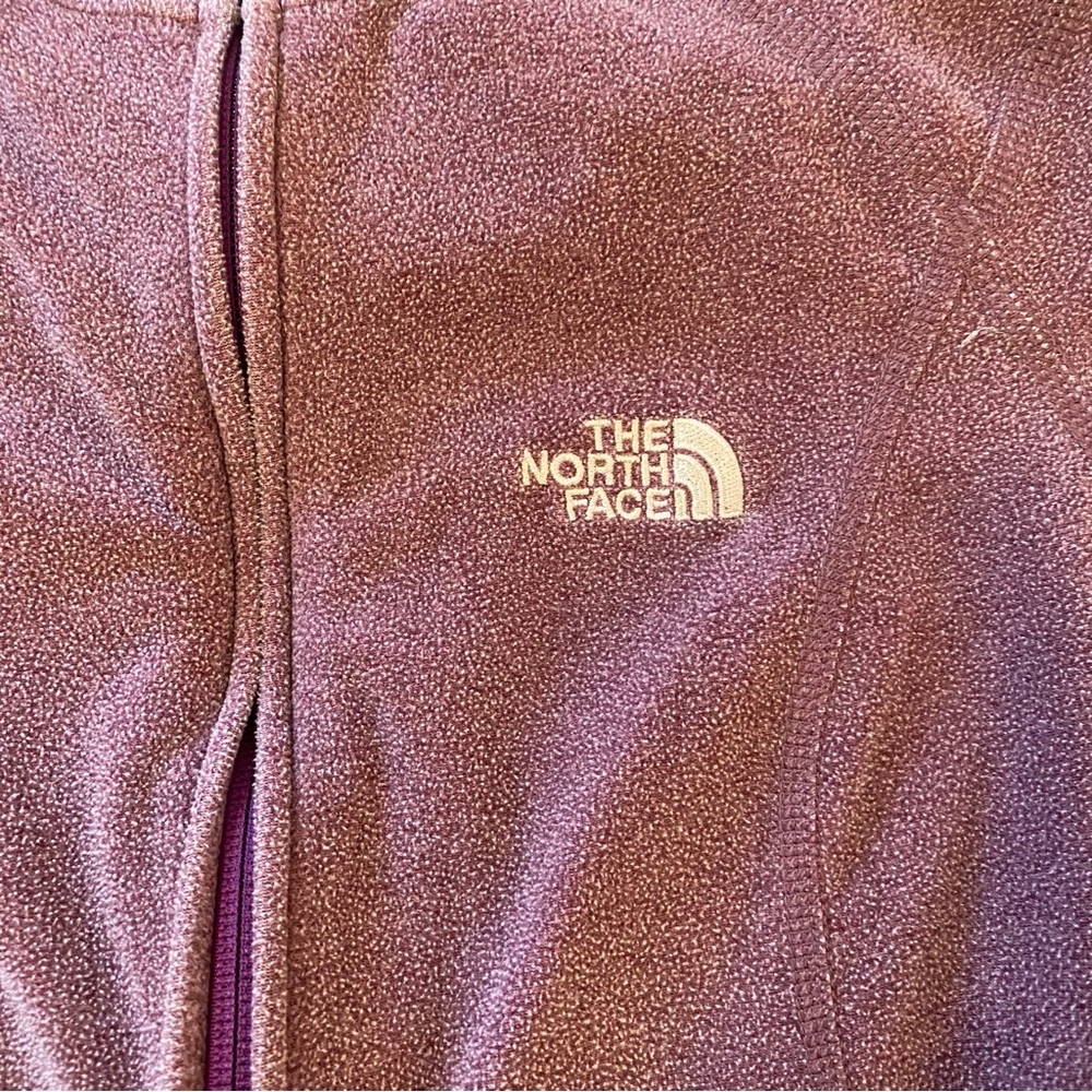 The North Face Purple Lavender Light Fleece Hooded Zip Up Hoody w/ Thumb Holes S - Picture 9 of 9